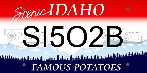 SI5O2B Idaho License Plate
