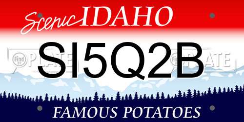 SI5Q2B Idaho License Plate