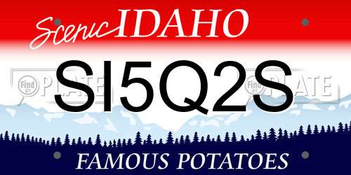 SI5Q2S Idaho License Plate