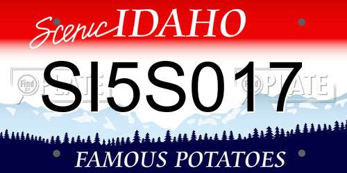 SI5S017 Idaho License Plate