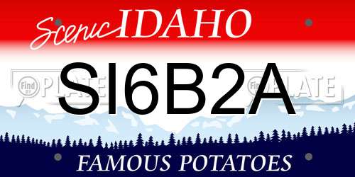 SI6B2A Idaho License Plate