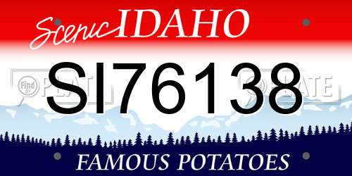 SI76138 Idaho License Plate