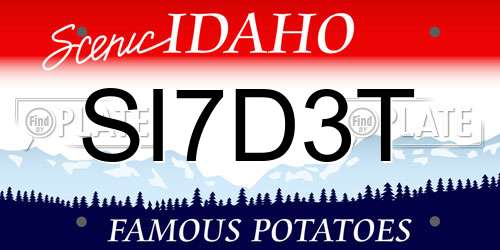 SI7D3T Idaho License Plate