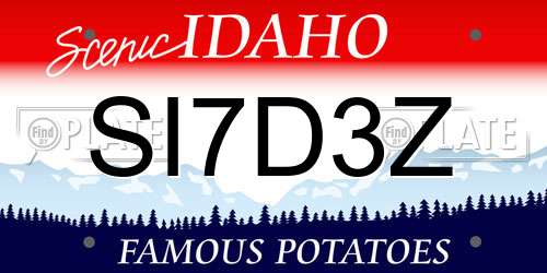 SI7D3Z Idaho License Plate