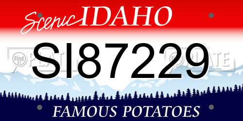 SI87229 Idaho License Plate