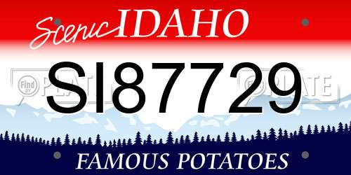 SI87729 Idaho License Plate