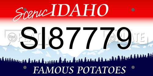 SI87779 Idaho License Plate