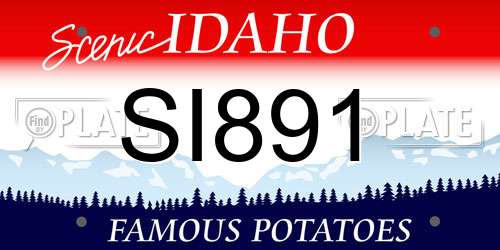 SI891 Idaho License Plate