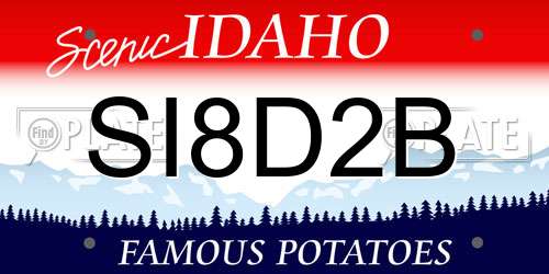 SI8D2B Idaho License Plate