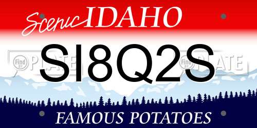 SI8Q2S Idaho License Plate