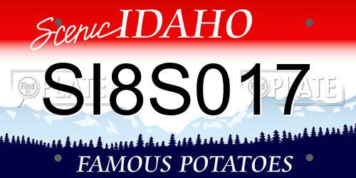 SI8S017 Idaho License Plate