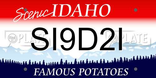 SI9D2I Idaho License Plate