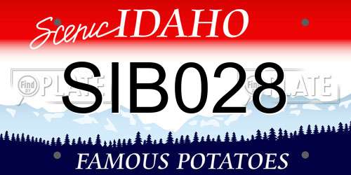 SIB028 Idaho License Plate