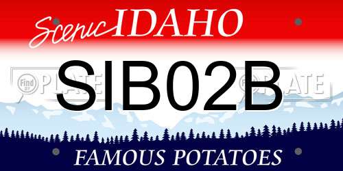 SIB02B Idaho License Plate