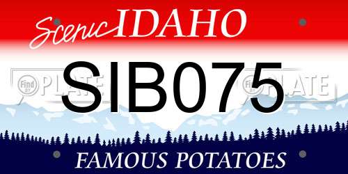 SIB075 Idaho License Plate