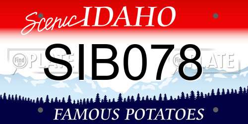 SIB078 Idaho License Plate
