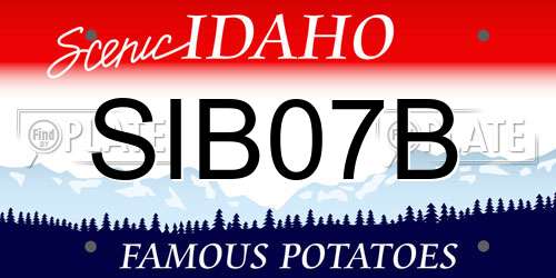SIB07B Idaho License Plate
