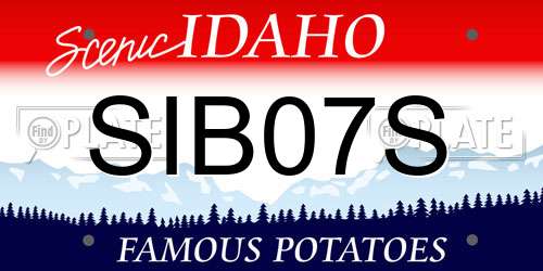 SIB07S Idaho License Plate