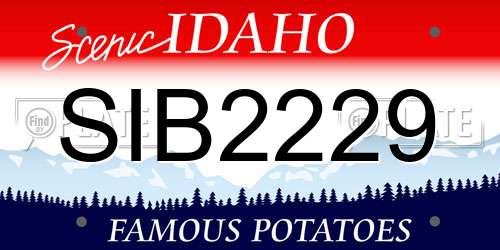 SIB2229 Idaho License Plate
