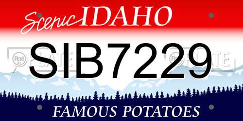 SIB7229 Idaho License Plate