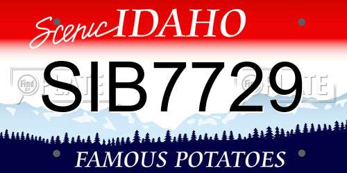 SIB7729 Idaho License Plate