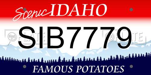 SIB7779 Idaho License Plate
