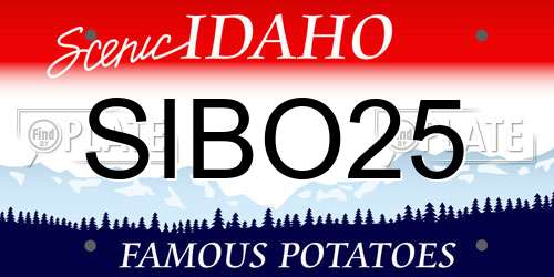 SIBO25 Idaho License Plate