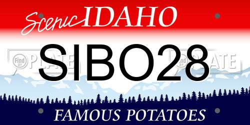 SIBO28 Idaho License Plate
