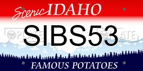 SIBS53 Idaho License Plate