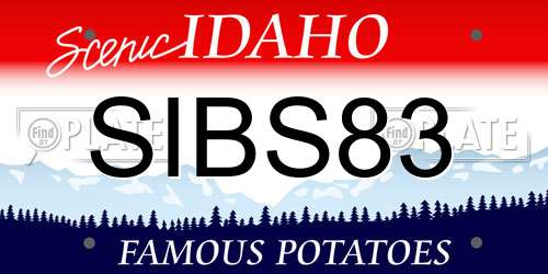 SIBS83 Idaho License Plate