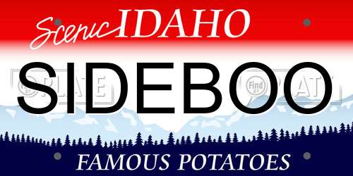 SIDEBOO Idaho License Plate