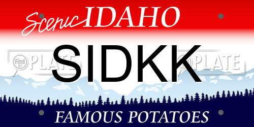 SIDKK Idaho License Plate