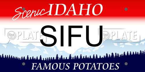 SIFU Idaho License Plate