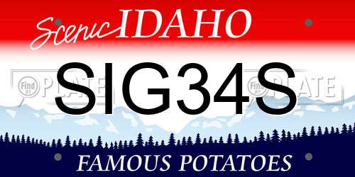 SIG34S Idaho License Plate