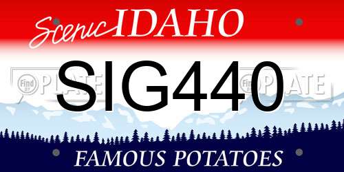 SIG440 Idaho License Plate