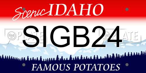 SIGB24 Idaho License Plate