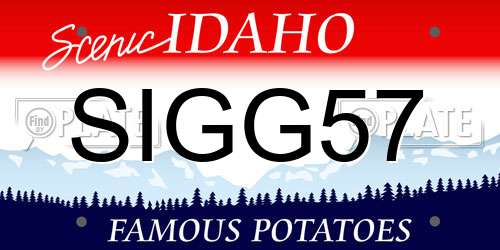 SIGG57 Idaho License Plate