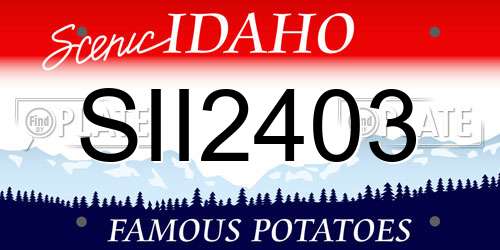 SII2403 Idaho License Plate