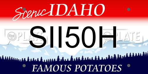 SII50H Idaho License Plate