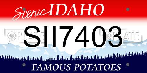 SII7403 Idaho License Plate