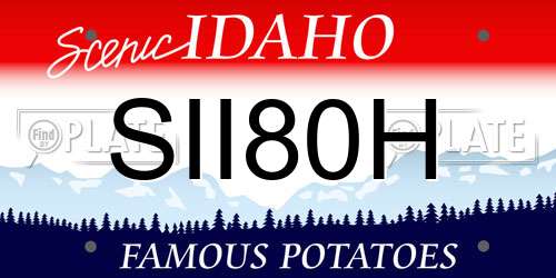 SII80H Idaho License Plate