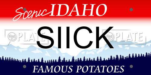 SIICK Idaho License Plate