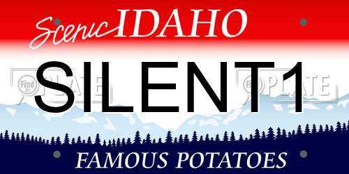 SILENT1 Idaho License Plate
