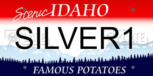 SILVER1 Idaho License Plate