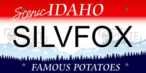 SILVFOX Idaho License Plate