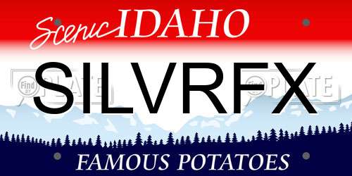 SILVRFX Idaho License Plate