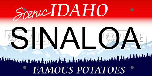 SINALOA Idaho License Plate