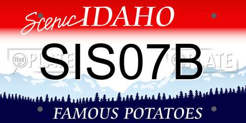 SIS07B Idaho License Plate