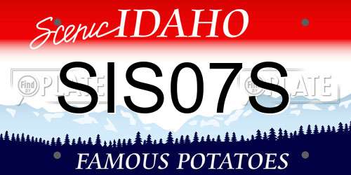 SIS07S Idaho License Plate