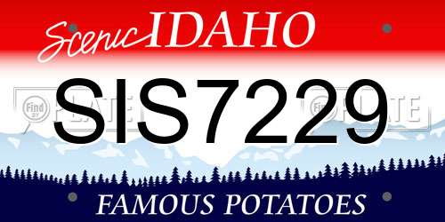 SIS7229 Idaho License Plate
